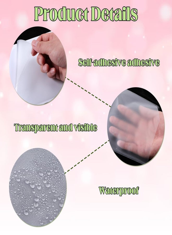 Psyqtsuary 8 Pcs Adhesive Clear Corner Pockets 6 x 6 Inch Sticky Pockets for Planners Self Sticky Pockets Index Card Pockets for Notebooks, Folders, Planner Accessories, Home Office School - Image 3