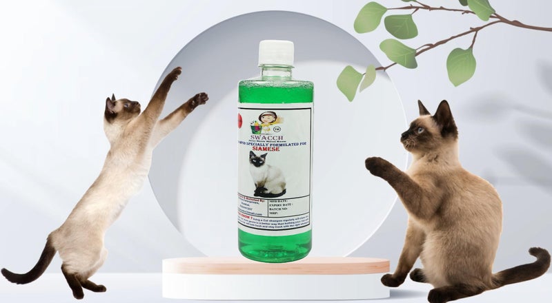 Swacch Shampoo Specially Formulated for Siamese (500ml) Neem Alovera - Image 2