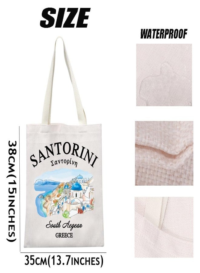 MEIKIUP Greece Island Gift Greece Santorini Tote Travel Bag Greece Santorini Vacation Bag Honeymoon Gift (santorini tb) - Image 3