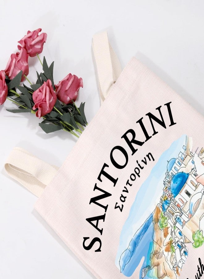 MEIKIUP Greece Island Gift Greece Santorini Tote Travel Bag Greece Santorini Vacation Bag Honeymoon Gift (santorini tb) - Image 2