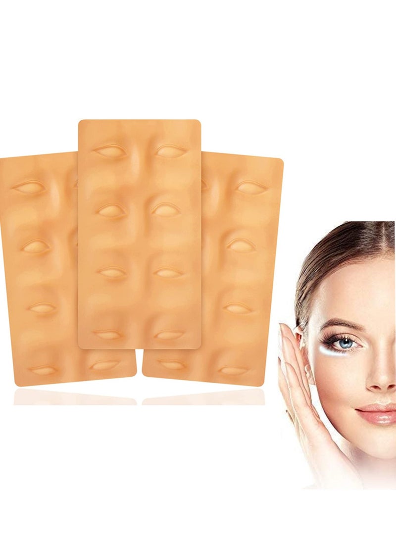 Excefore 3 Pcs 3D Microblading Practice Skin for Eyebrows - Image 1