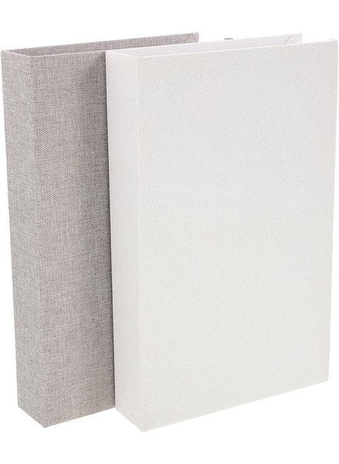 2pcs Fake Book Box Decorative Book Boxes Linen Fabric Faux Storage Book Book Shaped Boxes Fake Book Stack Models Containerfor Photography Props Shelf Decoration