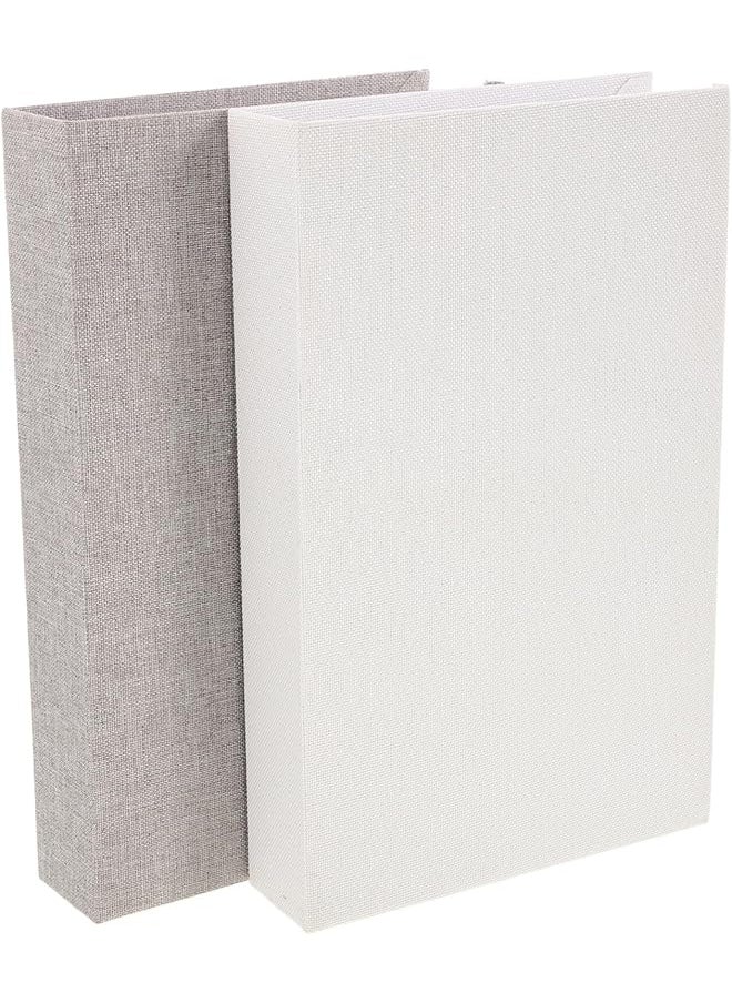 The Bros - 2pcs Fake Book Box Decorative Book Boxes Linen Fabric Faux Storage Book Book Shaped Boxes Fake Book Stack Models Containerfor Photography Props Shelf Decoration - Image 1