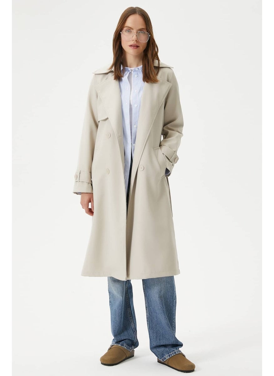 Women's Style Lined Flap Stone Trench Coat - pzsku/Z4E59CE69F0A27D02E00BZ/45/_/1731082207/ba1a33bb-d02d-4b68-877a-a1f4ca6c87ff