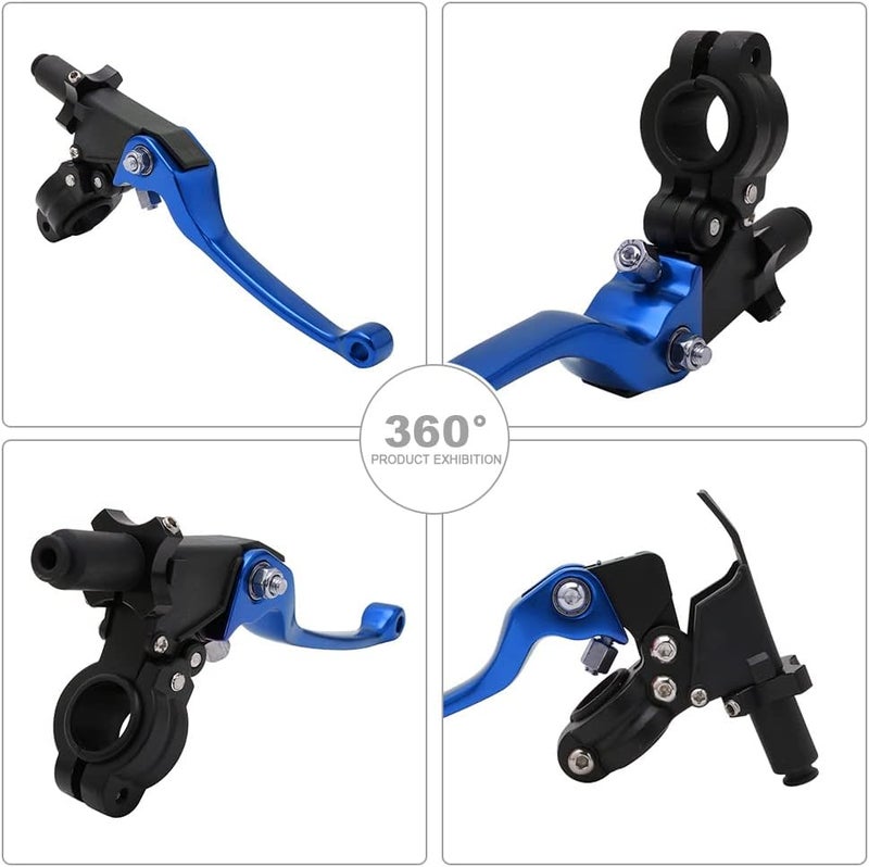 Vepagoo JFG RACING Motorcycle Brake Clutch Lever Set - 7/8'' 22mm Folding Aluminum Alloy - Blue - Image 2