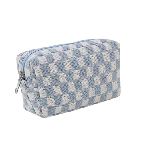 XPONNI Small Cosmetic Bag Cute Makeup Bag Y2k Accessories Aesthetic Make Up Bag Y2k Purse Cosmetic Bag for Purse Blue - Image 2