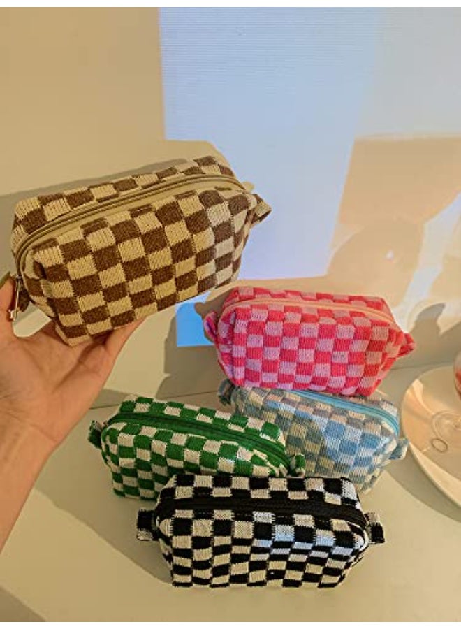 XPONNI Small Cosmetic Bag Cute Makeup Bag Y2k Accessories Aesthetic Make Up Bag Y2k Purse Cosmetic Bag for Purse Blue - Image 4