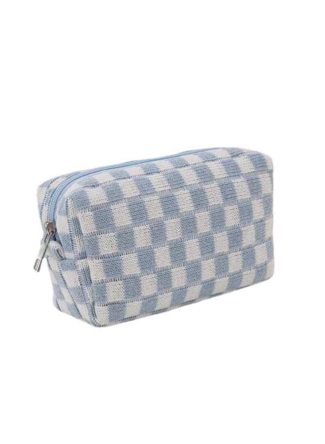 XPONNI Small Cosmetic Bag Cute Makeup Bag Y2k Accessories Aesthetic Make Up Bag Y2k Purse Cosmetic Bag for Purse Blue - Image 3