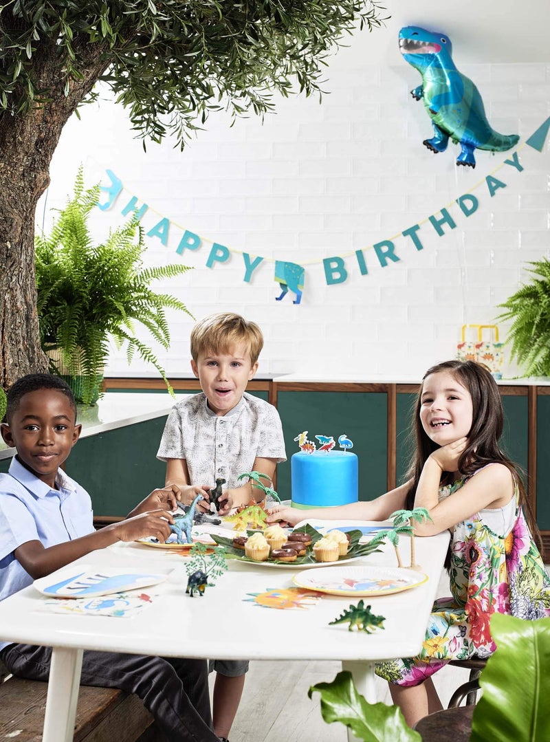 Talking Tables Dino Dinosaur Birthday Candle Cake Toppers, Pack of 5, Wax Height 3cm, 1", Mixed Colors - Image 3