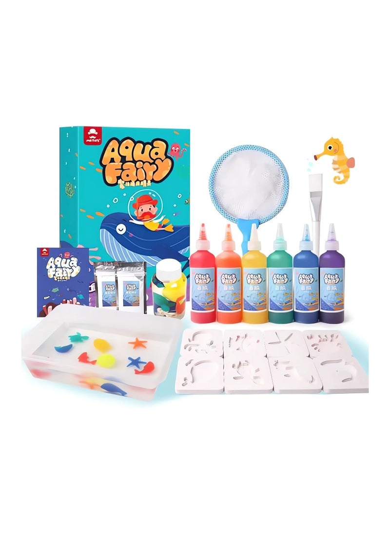 Children's Magic Water Elf Beads Toys Set Magic Water Spirit Water Baby Puzzle Magic DIY Gel Art Craft Handmade Set Water Painting Creative Activities for Children Aged 3+ (Ocean) - Image 1