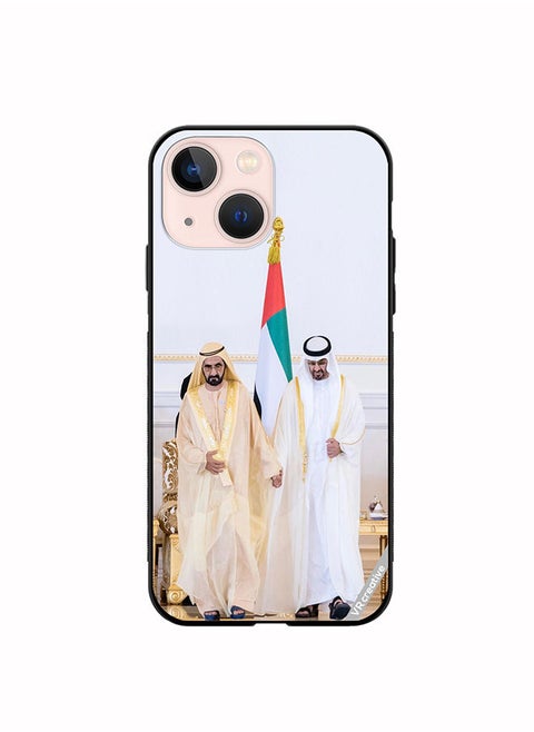 Protective Case Cover For Apple iPhone 13 Sheikh Mohamed Bin Zayed Al Nahyan And Sheikh Mohammed Bin Rashid Al Maktoum Design Multicolour