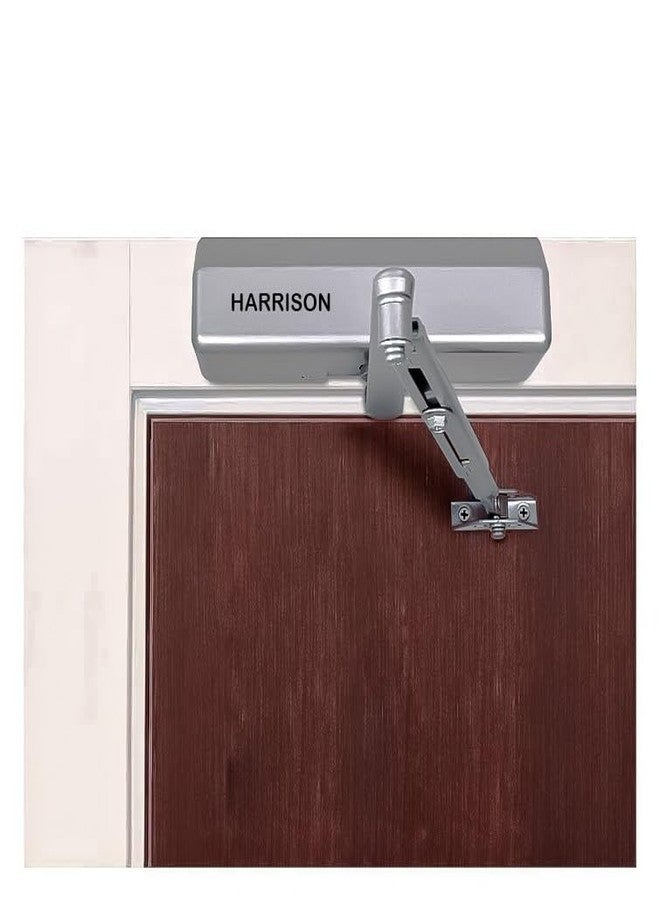 Harrison Door Closer RM1000-0401 Automatic Door Closer | Aluminiume Material | Double Speed Adjustment | Suitable for Home, Office, Hotel, Restaurant, | Silver Finish | Weight Capacity 60kg | - Image 3