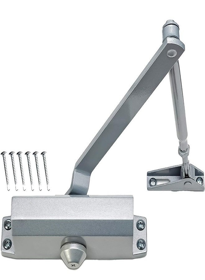 Harrison Door Closer RM1000-0401 Automatic Door Closer | Aluminiume Material | Double Speed Adjustment | Suitable for Home, Office, Hotel, Restaurant, | Silver Finish | Weight Capacity 60kg | - Image 2