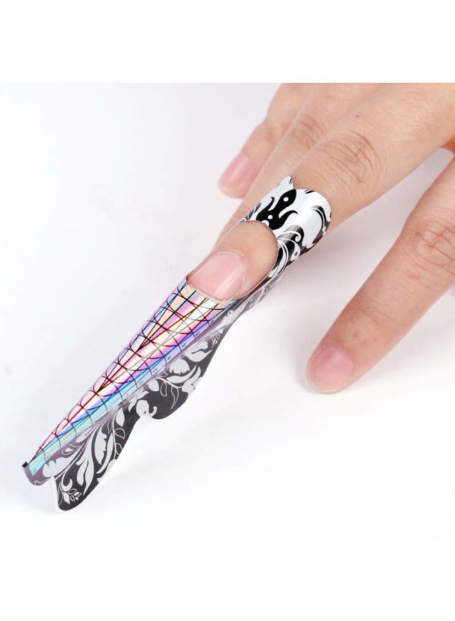 DOUBORQ 500PCS Acrylic Nail Forms,Nail Extension Tips,Nail Forms for Acrylic Nails, Acrylic Nail/UV Gel Nail Forms Guide Stickers Nail Art Equipment for Salon (Nail Forms Set) - Image 4