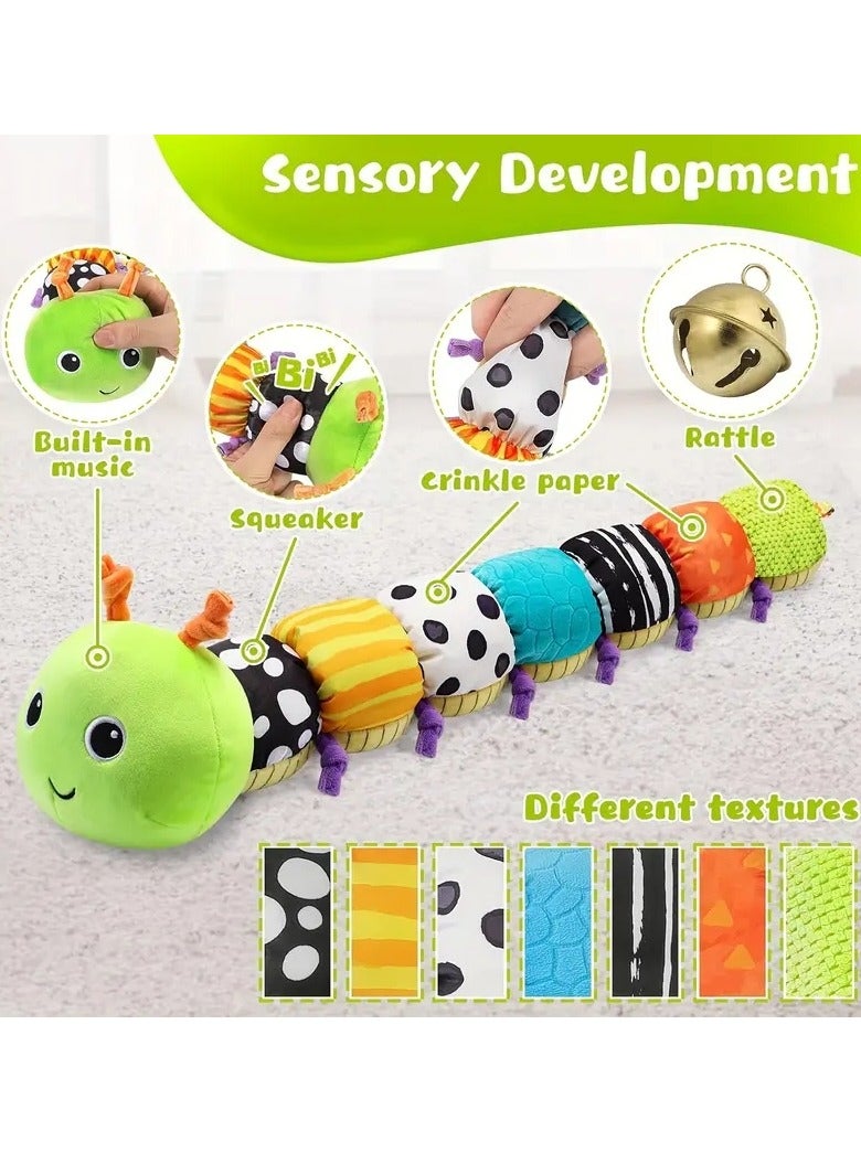 Gonice Soft Musical Caterpillar Toy - Educational Interactive Plush Gift for Newborns, Babies, and Toddlers!  - Image 2