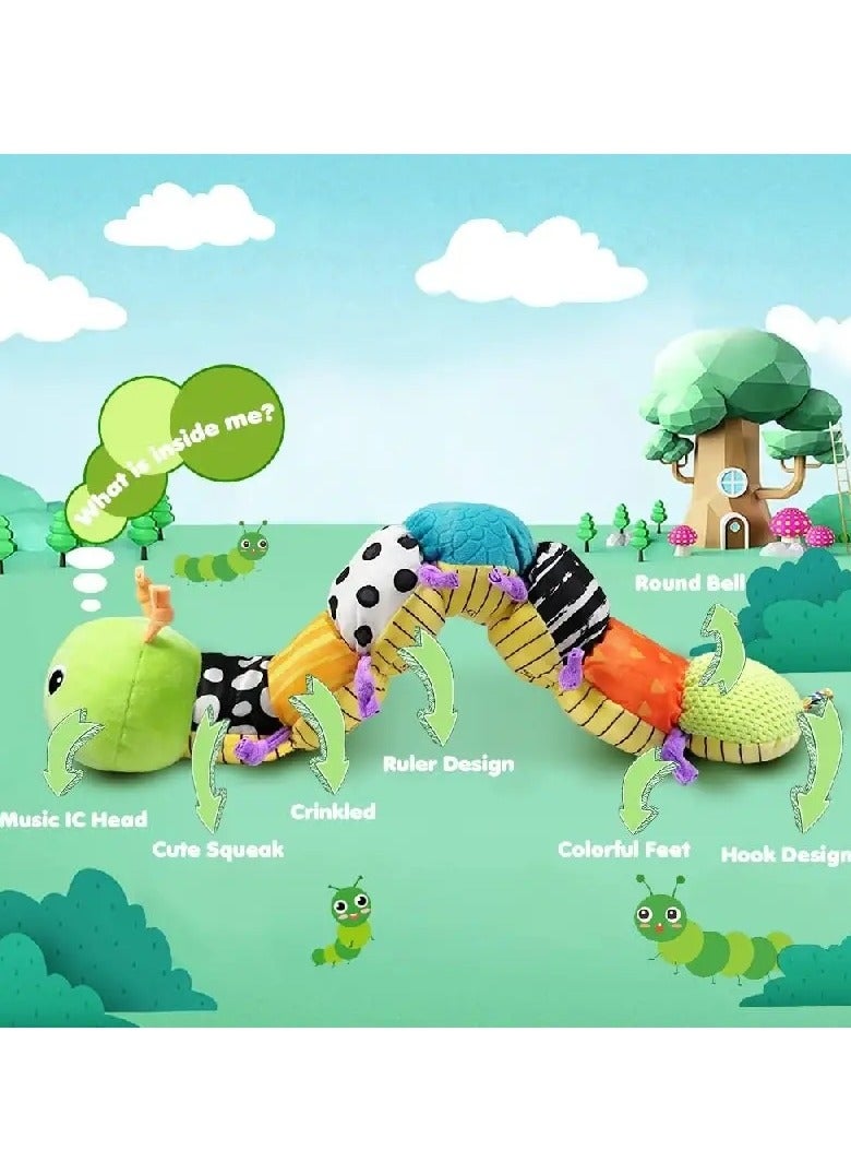 Gonice Soft Musical Caterpillar Toy - Educational Interactive Plush Gift for Newborns, Babies, and Toddlers!  - Image 3