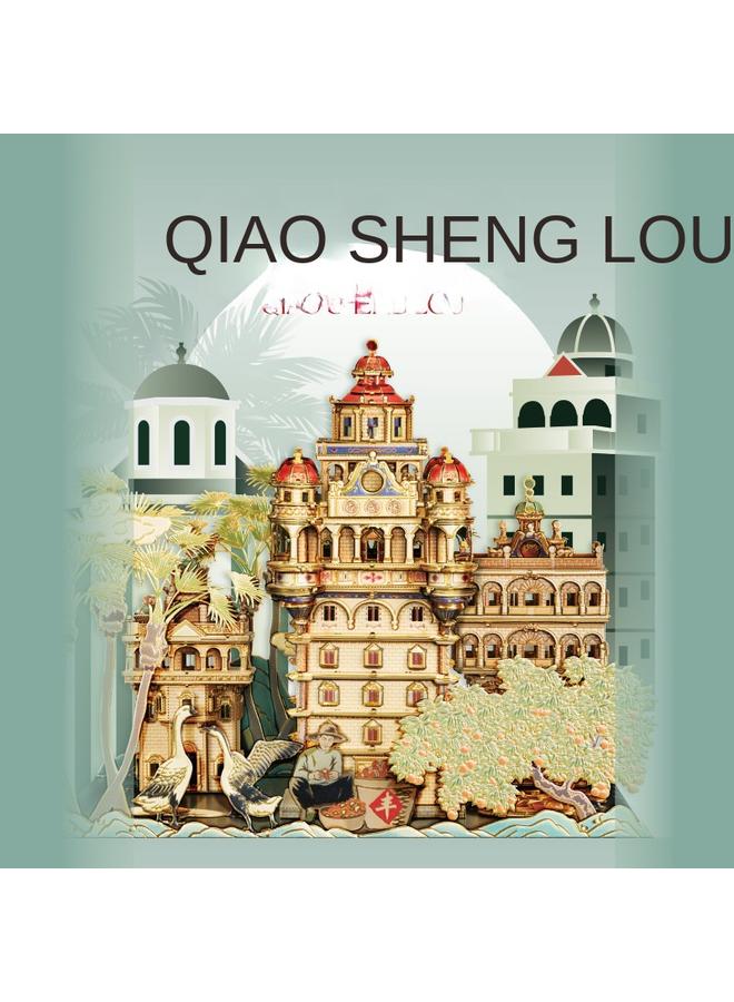 Bluejw Split Cool Tengwang Pavilion Metal Assembled Model 3D Stereo Puzzle Adult Decompression Toy Hand Assembled Gift For Men - Image 4