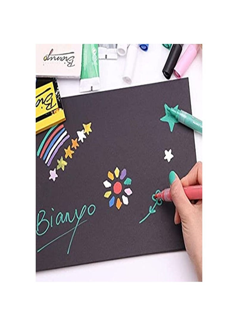 Bianyo - A4 BLACK SKETCH BOOK DIARY FOR DRAWING 25 Sheet - Image 1