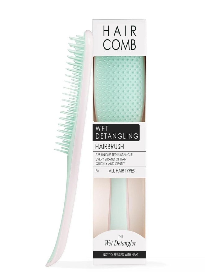 Lyrovo Ultimate Hair Brush Comb for Women for Wet & Dry Hair Eliminates Knots & Reduces Breakage for All Hair Types (White & Blue) - Image 1