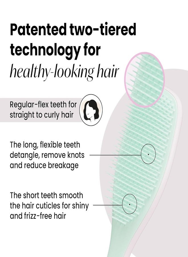 Lyrovo Ultimate Hair Brush Comb for Women for Wet & Dry Hair Eliminates Knots & Reduces Breakage for All Hair Types (White & Blue) - Image 5