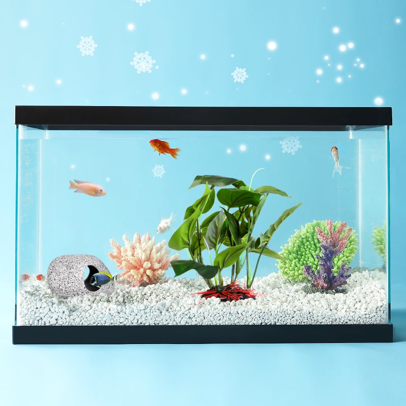 Artificial Fish Plant with Hideaway Rock Cave for Aquarium Decorations - Image 2