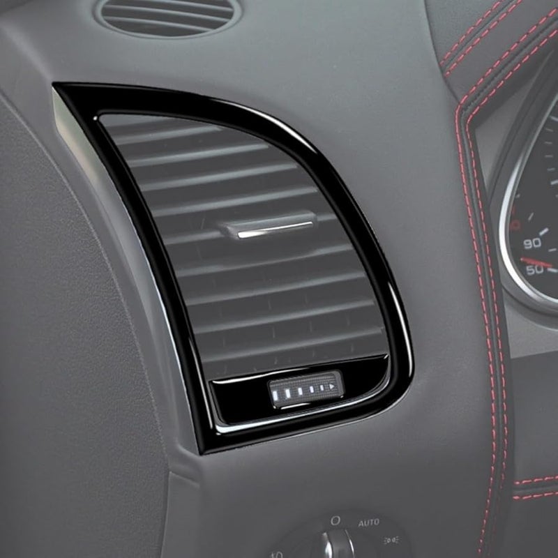 طقم تزيين فتحات التهوية من ألياف الكربون لأودي Q7 2007-2015 باللون الأسود البيانو - Image 3