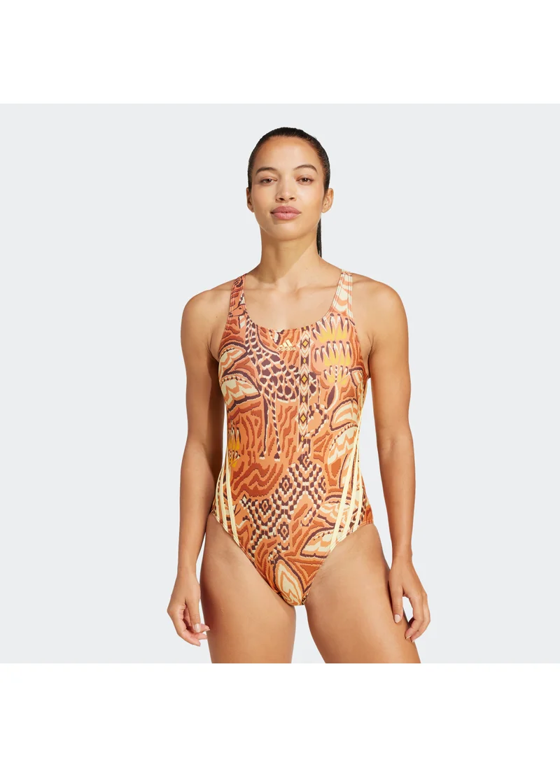 اديداس Adidas x Farm Swimsuit 3 stripes