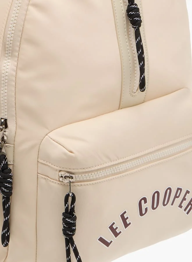 Lee Cooper Womens Logo Print Backpack With Adjustable Straps And Handle