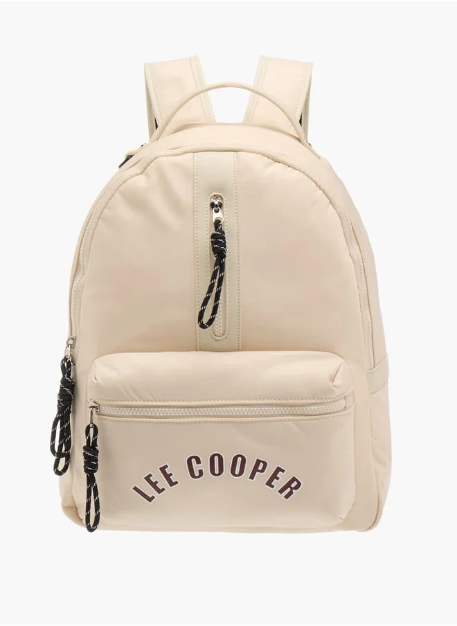 Lee Cooper Womens Logo Print Backpack With Adjustable Straps And Handle