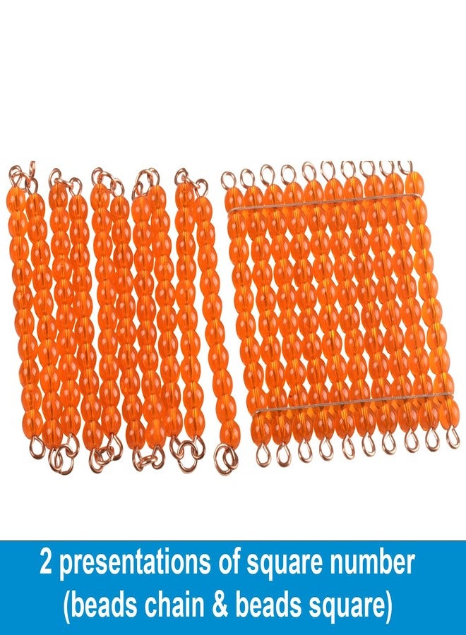 BOHS Montessori Bead Chains & Squares - Skip Counting, Multiplication, and Square Number Learning Toy for Pre-K Math Education - Image 4