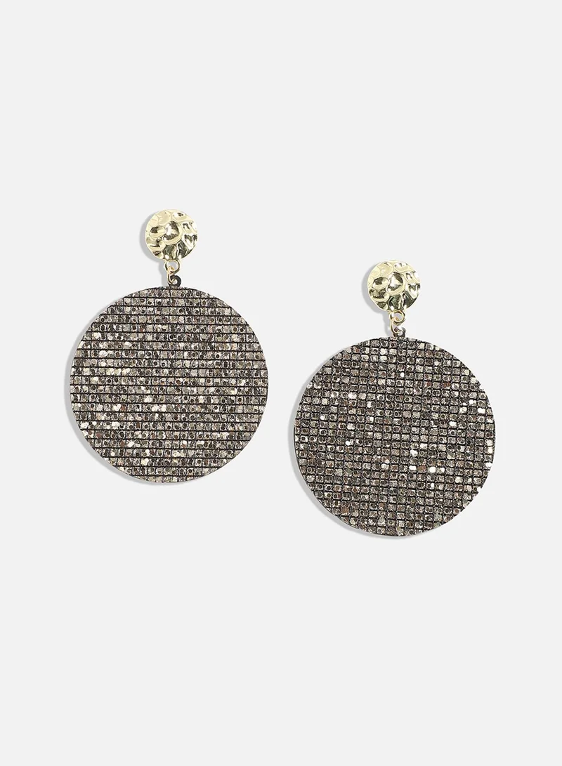 SOHI Embellished Circular Artificial Drop Earring Jewellery