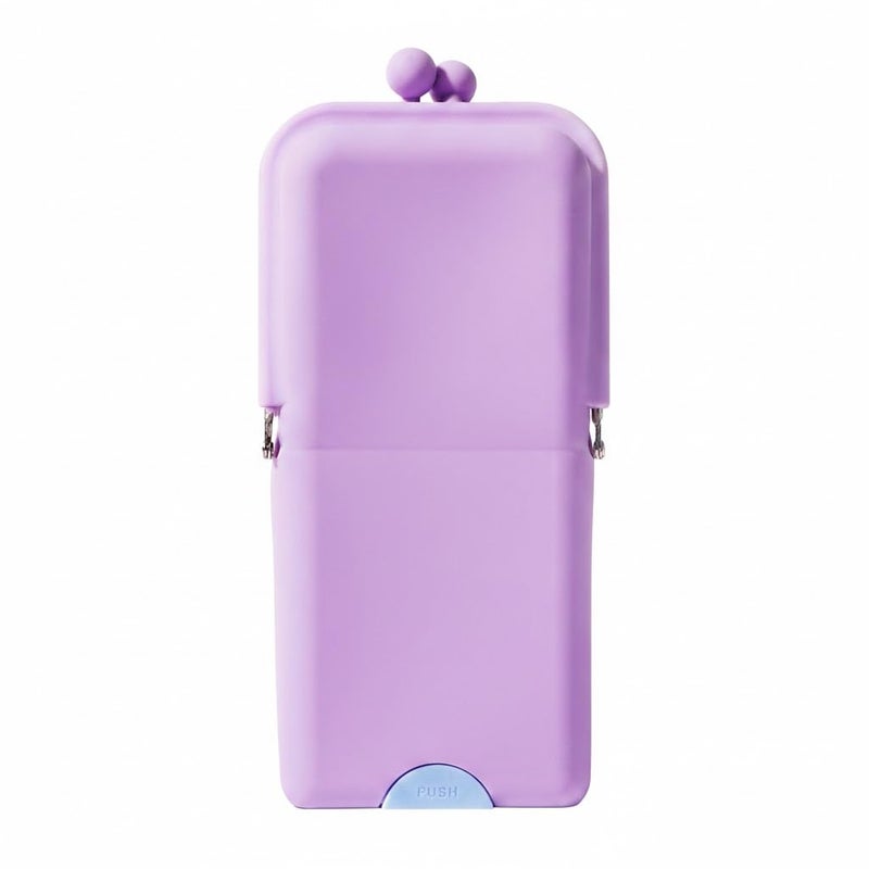 APT 1101 Makeup Brush Holder Travel Cosmetic Bag with Suction Base, Portable Cosmetic Organizer for Travel & Home, Organizer for Brushes, Beauty Tools & Accessories (Lavender) - Image 1