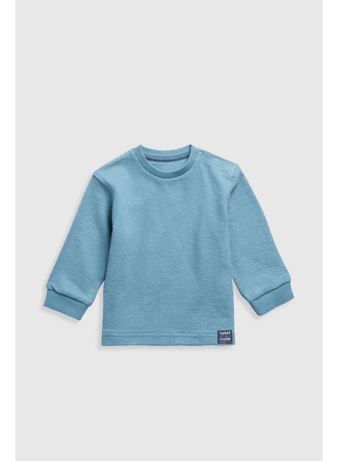 mothercare Navy Long-Sleeved Cosy T-Shirt