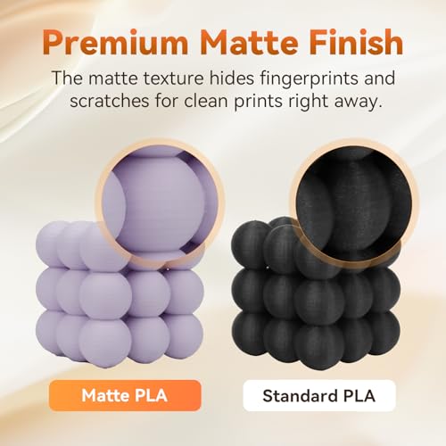 FLASHFORGE PLA Filament 1.75mm +/- 0.02mm, Matte Purple 3D Printer Filament 1kg (2.2lbs) Spool, Excellent Printing Performance, Easy to Use for Most FDM 3D Printers - Image 4
