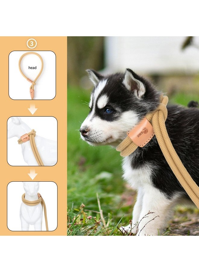 مايل هاي لايف مقود كلاب "مايل هاي لايف" متعدد الاستخدامات | مقود حبل وحزام (اثنان في واحد) | مقود تدريب بطول 4 أقدام | جرو (أصفر) - Image 5