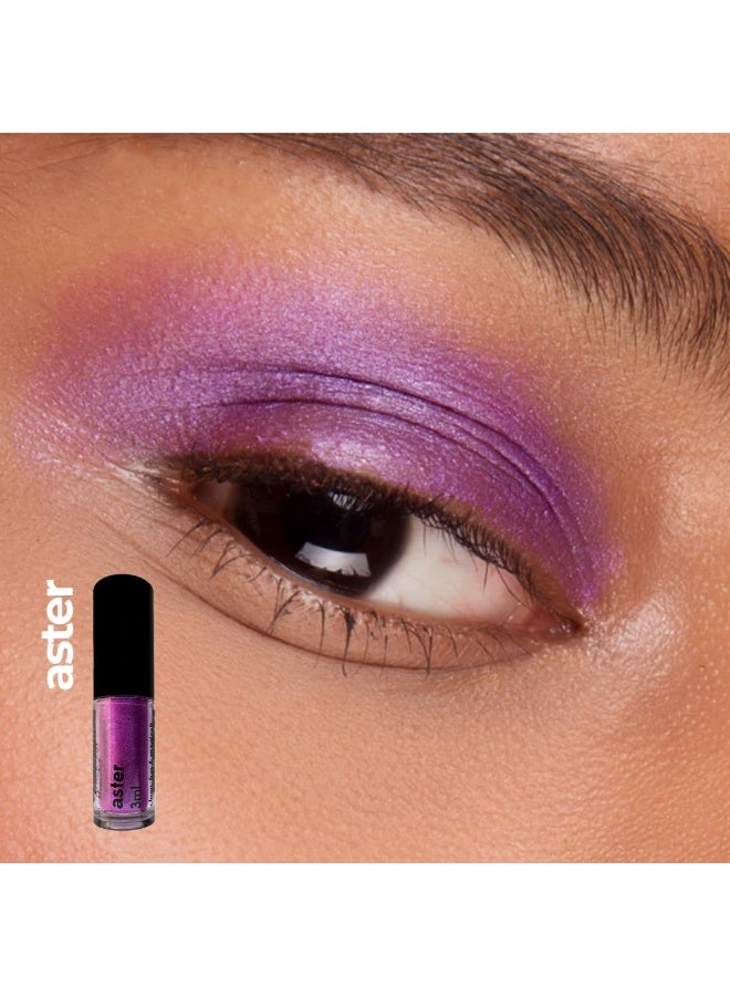 Ruby's Organics Mini Metallic Liquid Eyeshadow for Women- Eye Makeup, Smooth Glide Insta Dry Formula, Smudge proof, Waterproof, Long Lasting and Highly Pigmented, Paraben Free, Vegan - Aster, 3ml - Image 3