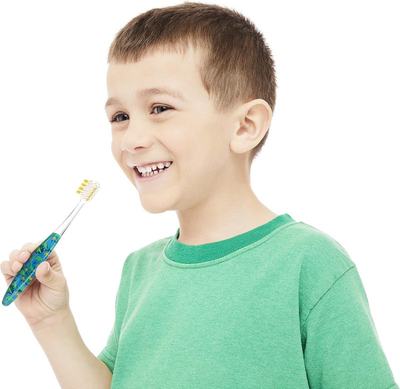 OOAK Kids Toothbrush, Tapered V++Max Soft Bristles, 2 Pack - Dinosaur - Image 2