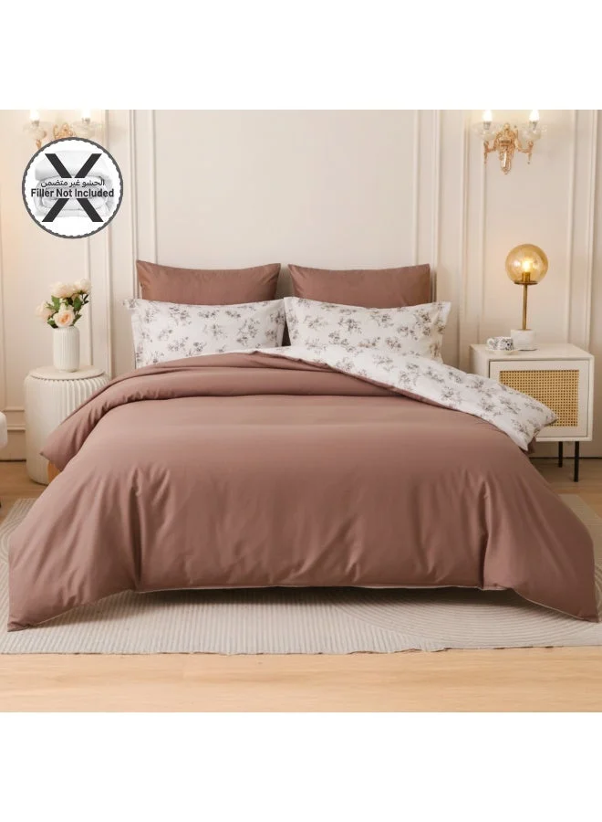 دوناتيلا طقم غطاء لحاف مطبوع، مقاس كوين يناسب 180 × 200 سم - طقم سرير مكون من 4 قطع، قماش ميكروفايبر ممشط - 1 غطاء لحاف، 1 شرشف مطاطي، 1 كيس مخدة شام، 1 كيس مخدة (الحشوة غير متضمنة)