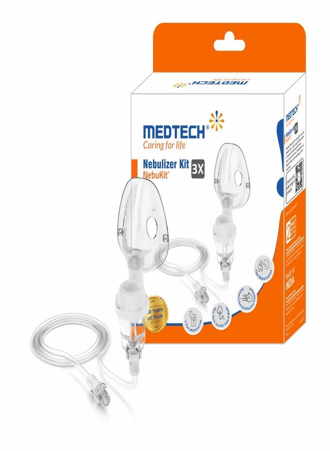 MEDTECH® Complete Nebulization Kit (Nebukit) with Air Tube, Advanced Two Part Medicine Bottle & Mask (Adult) - Image 1