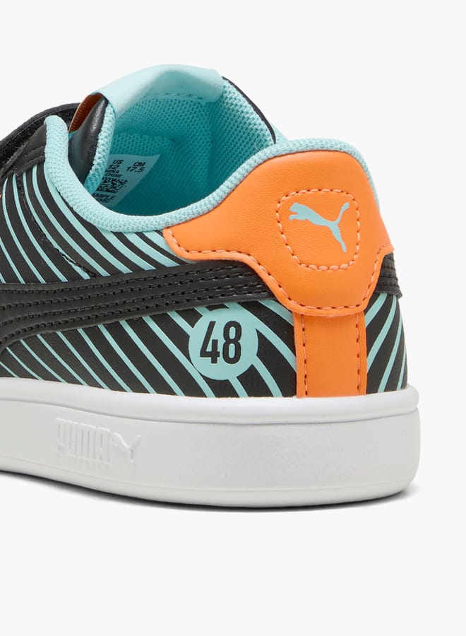 PUMA أحذية رياضية بتفاصيل شعار للأولاد مع إغلاق بخطاف وحلقة - سماش 3.0 بويزد 2 ريس V Ps - Image 3