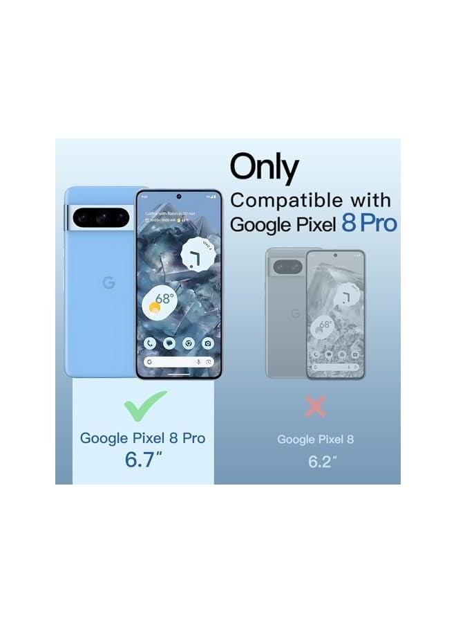 جي تيك واقي شاشة بتغطية كاملة لهاتف Google Pixel 8 Pro مع واقي عدسة الكاميرا، طبقة من الزجاج المقسى، أداة سهلة التركيب، متوافق مع معرف بصمة الإصبع، شفاف عالي الدقة، عبوتان لكل منهما - Image 3