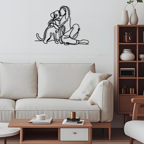 DICYWUDI Metal 15 * 10.6 inch Memory Gifts for Pet Lovers Wall Decor - Love My Black Dog Wall Art for or Indoor Kitchen Bathroom Bedroom - Image 5