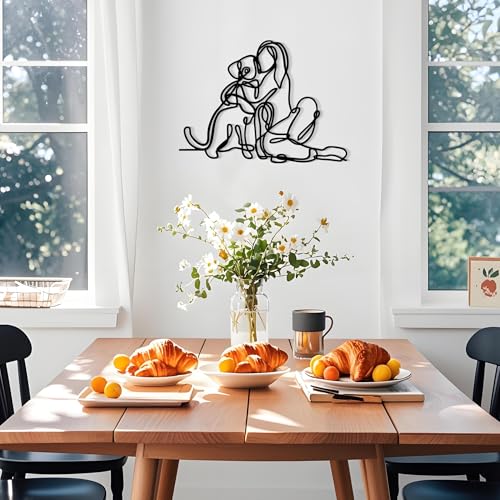 DICYWUDI Metal 15 * 10.6 inch Memory Gifts for Pet Lovers Wall Decor - Love My Black Dog Wall Art for or Indoor Kitchen Bathroom Bedroom - Image 4