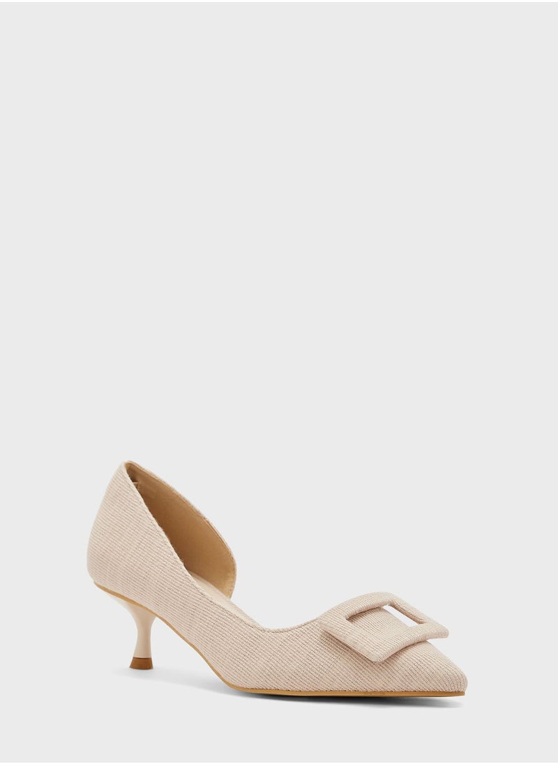 Vincci - Pointed Toe Mid Heel Pumps - Image 1