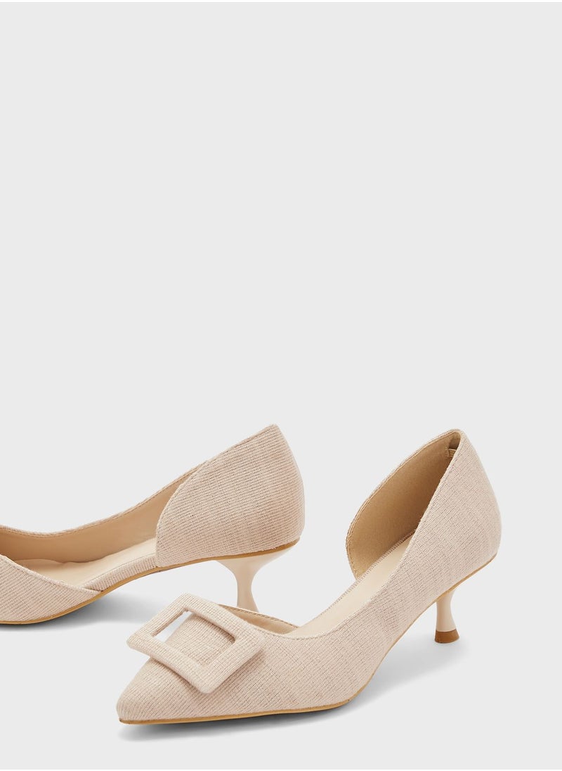Vincci - Pointed Toe Mid Heel Pumps - Image 1