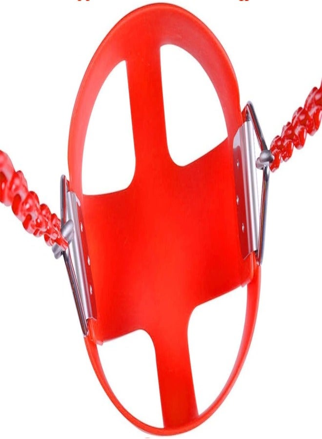 Fitness World Heavy Duty Kids Swing Seat with Full Back and Plastic Coated Chains for Outdoor and Indoor Use in Red - Image 5