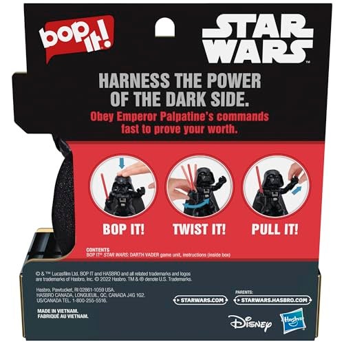 HASBRO - GAMING Bop It Star Wars Darth Vader Edition Game Features The Voice of Emperor Palpatine Game for 1 or More Players Ages 8 and Up - Image 5