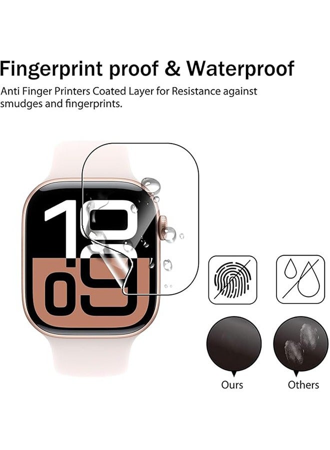 3 Pcs Screen Protector for Apple Watch Series 10 42mm Flexible TPU Film,,Bubble-Free Screen, Anti-Scratch HD Clear (42mm) - Image 4