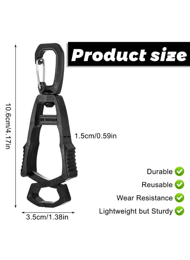 4 Pcs Black Glove Grabber Clip Work Safety Glove Holder Construction Accessories Multipurpose Clamp For Hanging Work Gloves Helmets Towels Tool Bags - Image 2