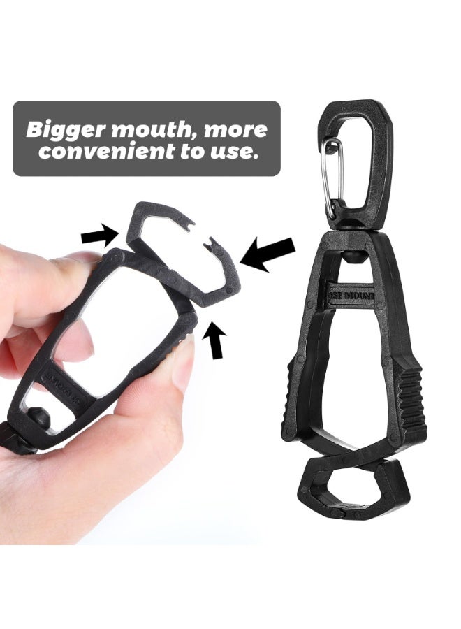 4 Pcs Black Glove Grabber Clip Work Safety Glove Holder Construction Accessories Multipurpose Clamp For Hanging Work Gloves Helmets Towels Tool Bags - Image 3